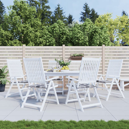 Cuscini per Sedia 6 pz a Quadri Grigi 40x40x3cm Tessuto Oxford | homemem39