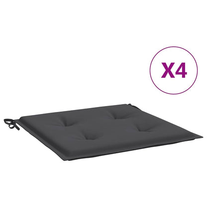 Cuscini per Sedia 4 pz Antracite 50x50x3 cm in Tessuto Oxford | homemem39