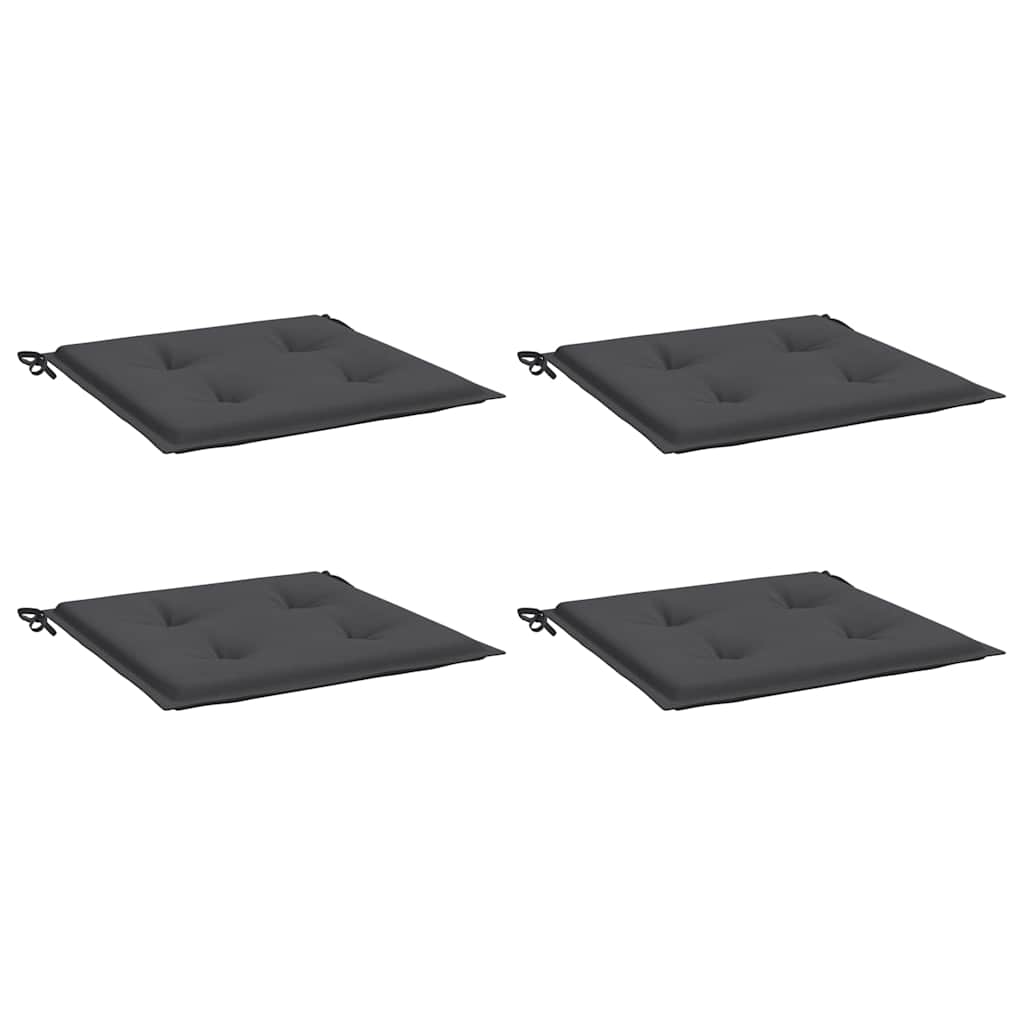 Cuscini per Sedia 4 pz Antracite 50x50x3 cm in Tessuto Oxford | homemem39