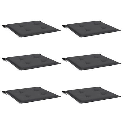 Cuscini per Sedia 6 pz Antracite 50x50x3 cm in Tessuto Oxford | homemem39