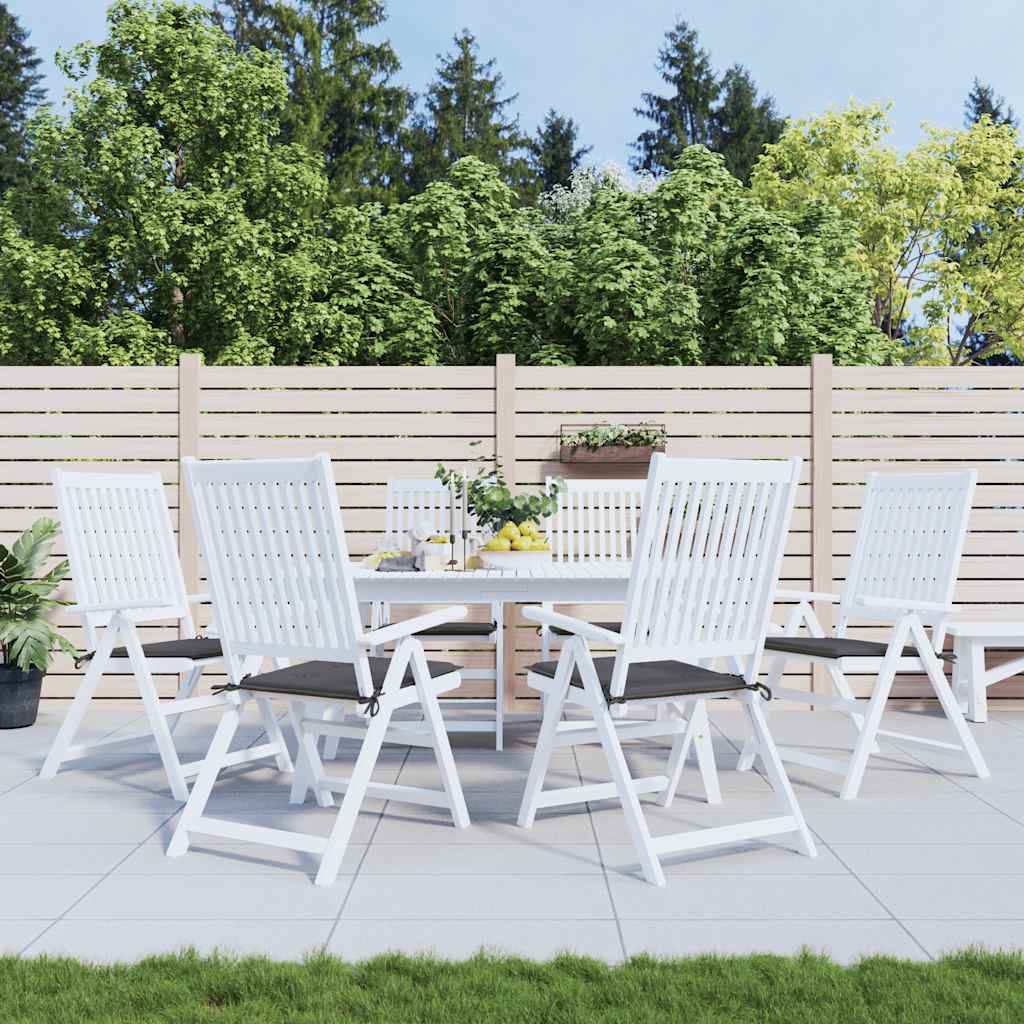 Cuscini per Sedia 6 pz Antracite 50x50x3 cm in Tessuto Oxford | homemem39