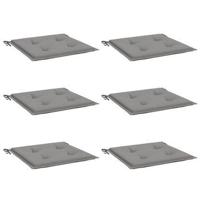 Cuscini per Sedia 6 pz Grigi 50x50x3 cm in Tessuto Oxford | homemem39
