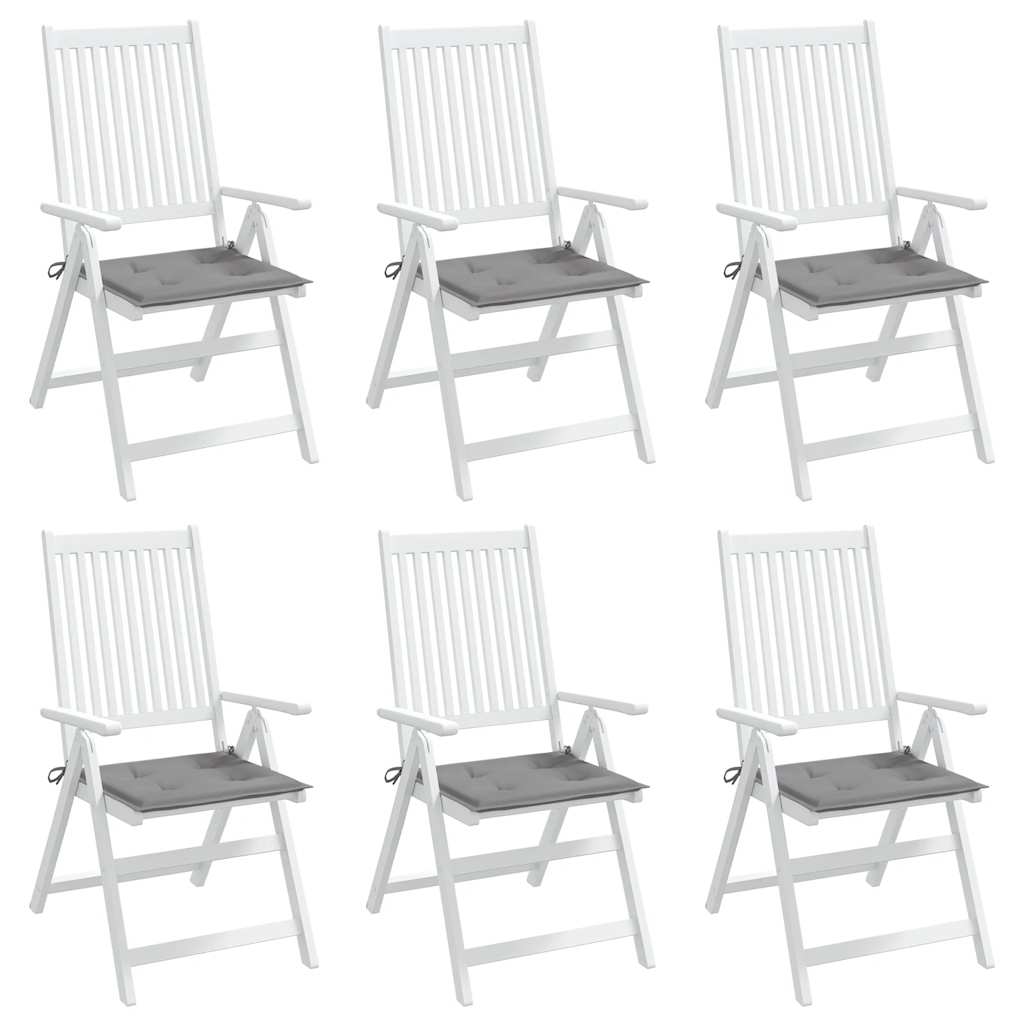 Cuscini per Sedia 6 pz Grigi 50x50x3 cm in Tessuto Oxford | homemem39