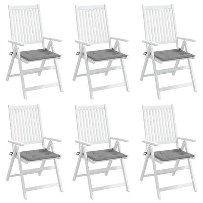 Cuscini per Sedia 6 pz Grigi 50x50x3 cm in Tessuto Oxford | homemem39