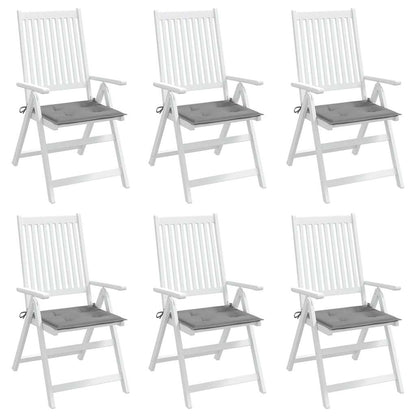 Cuscini per Sedia 6 pz Grigi 50x50x3 cm in Tessuto Oxford