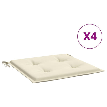 Cuscini per Sedia 4 pz Crema 50x50x3 cm in Tessuto Oxford | homemem39