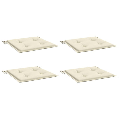 Cuscini per Sedia 4 pz Crema 50x50x3 cm in Tessuto Oxford | homemem39