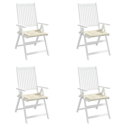 Cuscini per Sedia 4 pz Crema 50x50x3 cm in Tessuto Oxford | homemem39