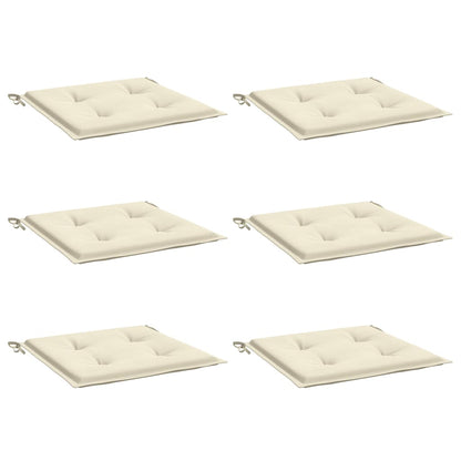 Cuscini per Sedia 6 pz Crema 50x50x3 cm in Tessuto Oxford | homemem39
