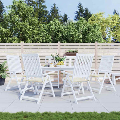 Cuscini per Sedia 6 pz Crema 50x50x3 cm in Tessuto Oxford | homemem39
