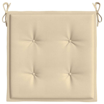 Cuscini per Sedia 6 pz Beige 50x50x4 cm in Tessuto Oxford - homemem39
