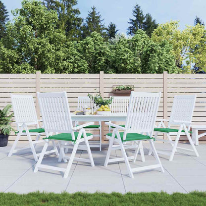 Cuscini per Sedia 6 pz Verdi 50x50x3 cm in Tessuto Oxford