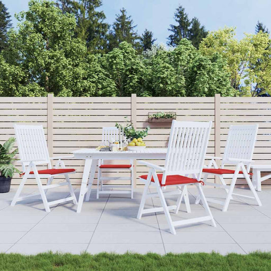 Cuscini per Sedia 4 pz Rossi 50x50x4 cm in Tessuto Oxford | homemem39