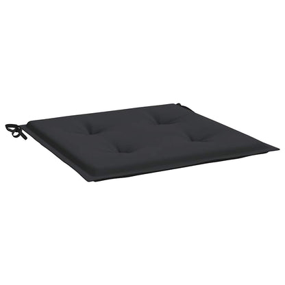 Cuscini per Sedia 4 pz Neri 50x50x4 cm in Tessuto Oxford | homemem39