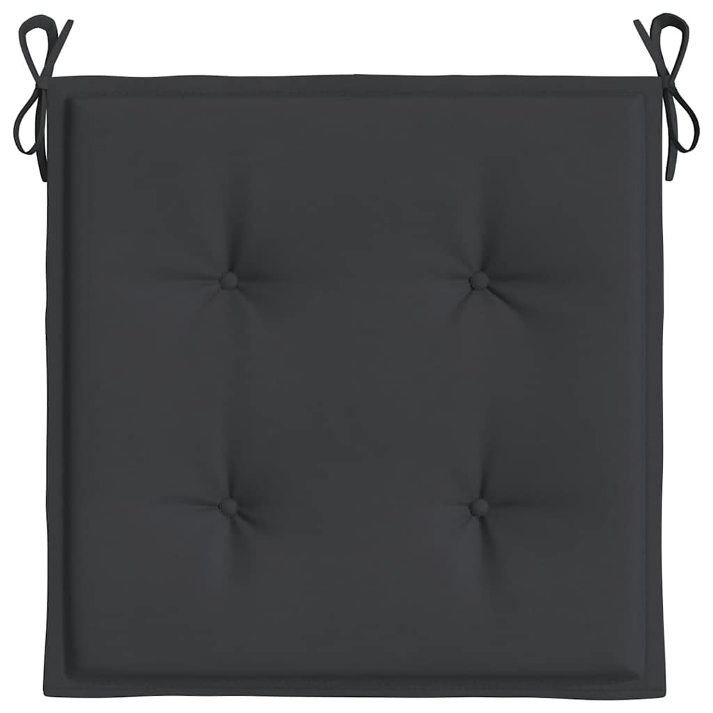 Cuscini per Sedia 4 pz Neri 50x50x4 cm in Tessuto Oxford | homemem39