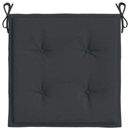 Cuscini per Sedia 4 pz Neri 50x50x4 cm in Tessuto Oxford | homemem39