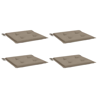 Cuscini per Sedia 4 pz Tortora 50x50x4 cm in Tessuto Oxford | homemem39