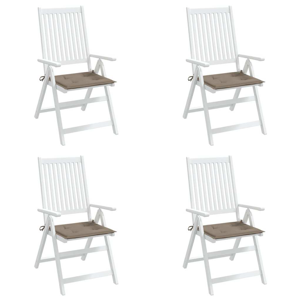 Cuscini per Sedia 4 pz Tortora 50x50x3 cm in Tessuto Oxford | homemem39