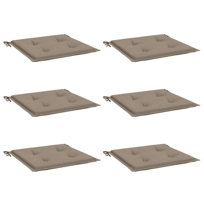 Cuscini per Sedia 6 pz Tortora 50x50x4 cm in Tessuto Oxford | homemem39