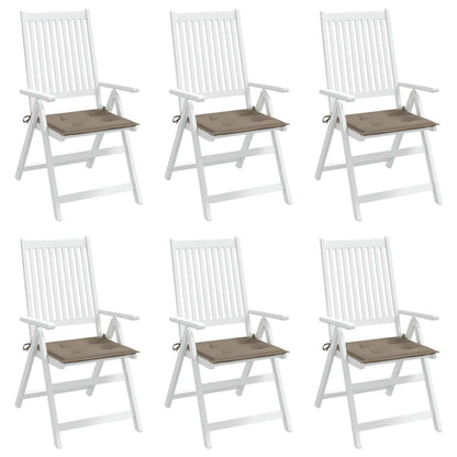 Cuscini per Sedia 6 pz Tortora 50x50x3 cm in Tessuto Oxford | homemem39