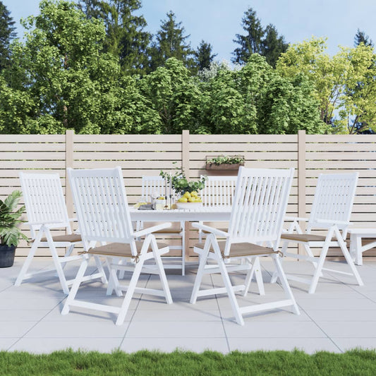 Cuscini per Sedia 6 pz Tortora 50x50x4 cm in Tessuto Oxford | homemem39