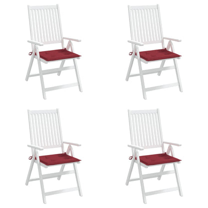 Cuscini per Sedia 4 pz Rosso Vino 50x50x4 cm in Tessuto Oxford | homemem39