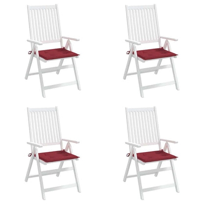 Cuscini per Sedia 4 pz Rosso Vino 50x50x3 cm in Tessuto Oxford