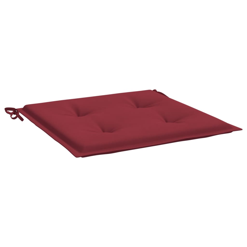 Cuscini per Sedia 4 pz Rosso Vino 50x50x4 cm in Tessuto Oxford | homemem39