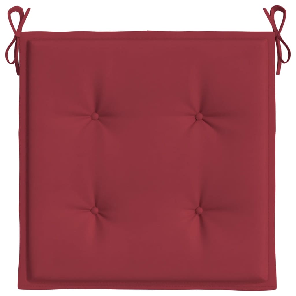 Cuscini per Sedia 4 pz Rosso Vino 50x50x4 cm in Tessuto Oxford | homemem39
