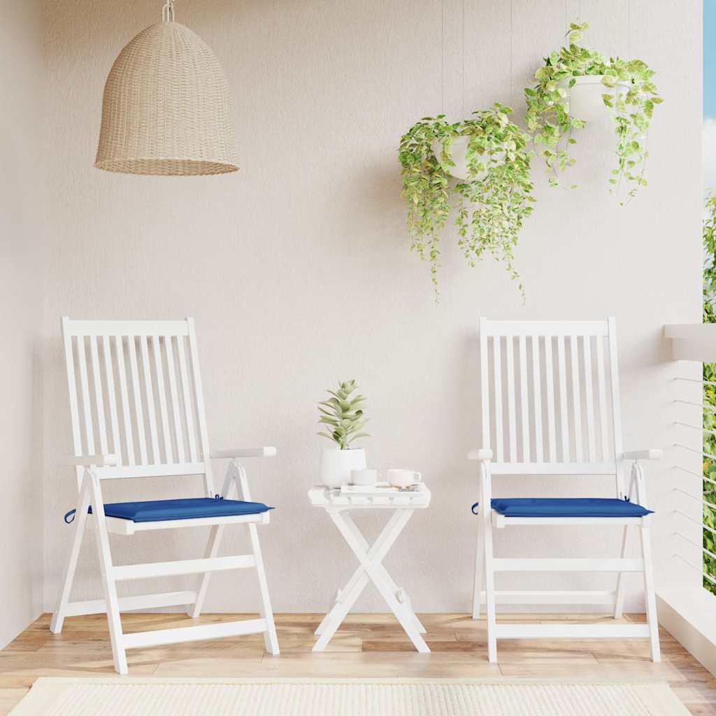 Cuscini per Sedia 2 pz Blu Reale 50x50x4 cm in Tessuto Oxford | homemem39
