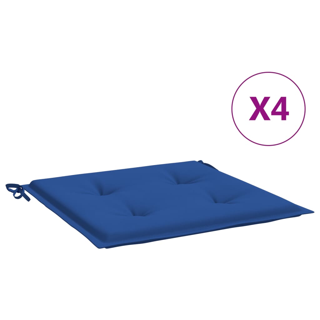 Cuscini per Sedia 4 pz Blu Reale 50x50x3 cm in Tessuto Oxford - homemem39