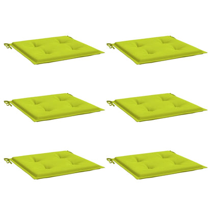 Cuscini per Sedia 6 pz Verde Brillante 50x50x4cm Tessuto Oxford | homemem39
