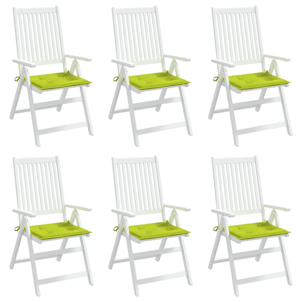 Cuscini per Sedia 6 pz Verde Brillante 50x50x4cm Tessuto Oxford | homemem39