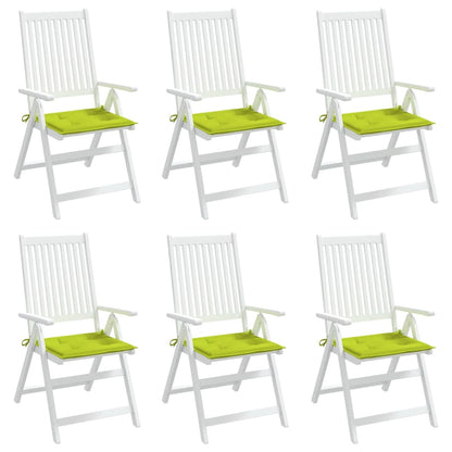 Cuscini per Sedia 6 pz Verde Brillante 50x50x4cm Tessuto Oxford | homemem39