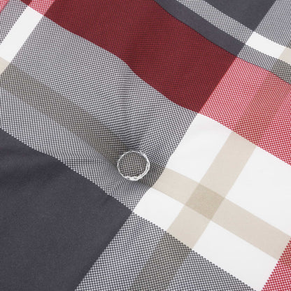 Cuscini per Sedia 2 pz a Quadri Rossi 50x50x4 cm Tessuto Oxford | homemem39