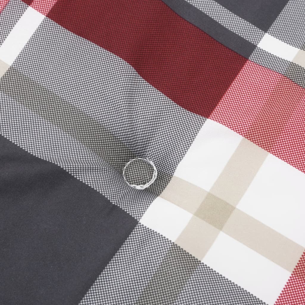 Cuscini per Sedia 6 pz a Quadri Rossi 50x50x4 cm Tessuto Oxford | homemem39