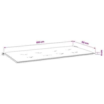 Cuscino per Panca Rosso Vino 100x50x4 cm in Tessuto Oxford | homemem39
