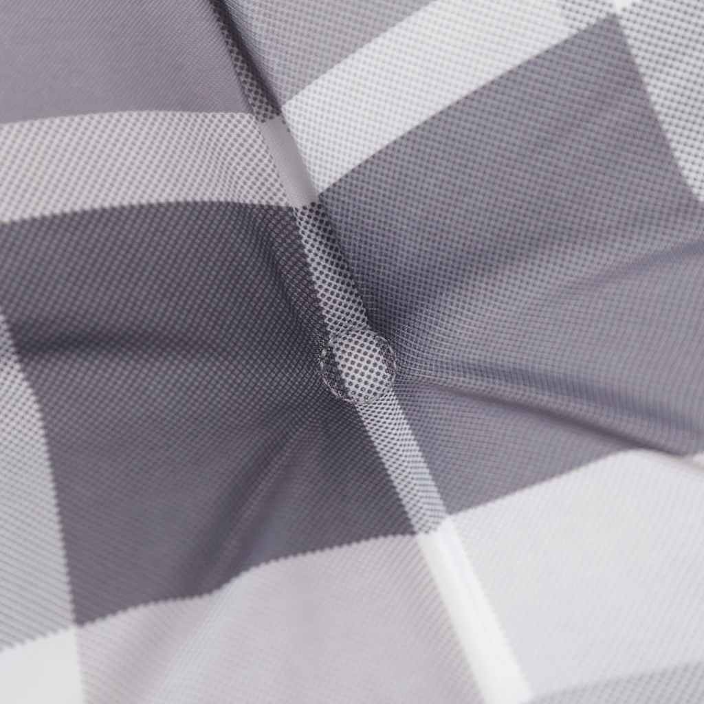 Cuscino per Panca a Quadri Grigi 100x50x3cm Tessuto Oxford | homemem39
