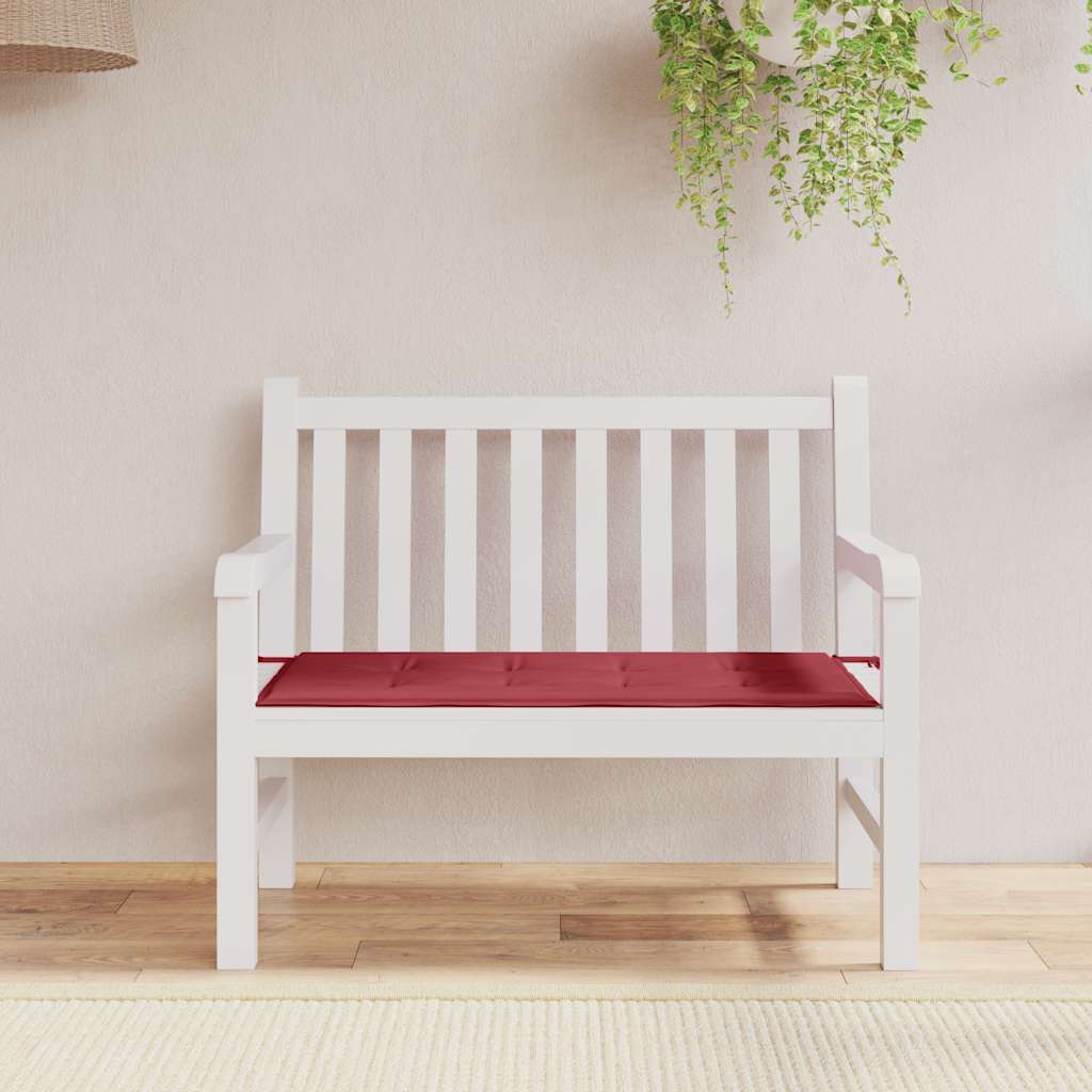 Cuscino per Panca Rosso Vino 120x50x4 cm in Tessuto Oxford | homemem39