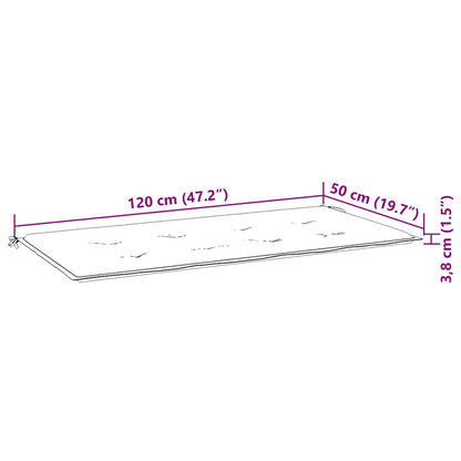 Cuscino per Panca Blu Reale 120x50x4 cm in Tessuto Oxford - homemem39