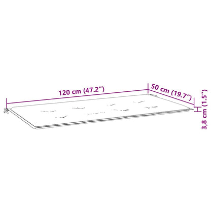 Cuscino per Panca Verde Brillante 120x50x4 cm in Tessuto Oxford | homemem39