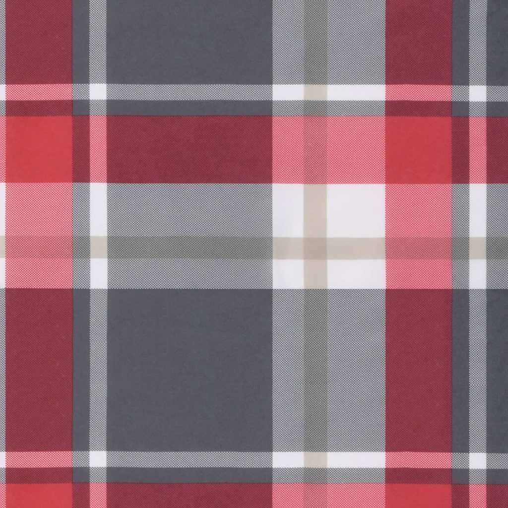 Cuscino per Panca a Quadri Rossi 120x50x3 cm Tessuto Oxford | homemem39