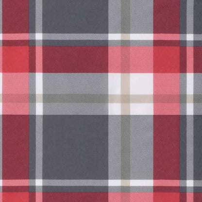 Cuscino per Panca a Quadri Rossi 120x50x3 cm Tessuto Oxford | homemem39