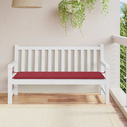 Cuscino per Panca Rosso Vino 150x50x4 cm in Tessuto Oxford