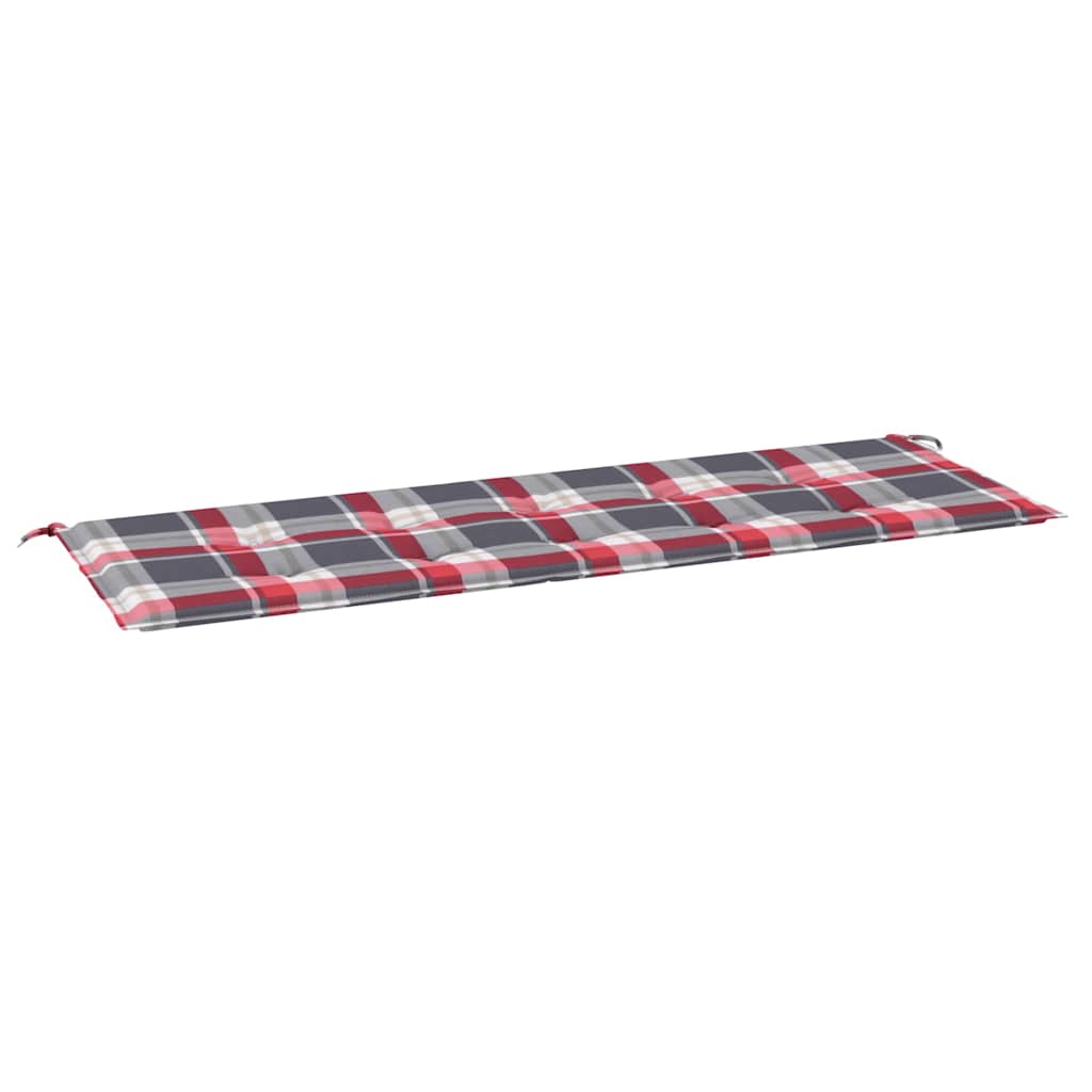 Cuscino per Panca a Quadri Rossi 150x50x4 cm Tessuto Oxford | homemem39