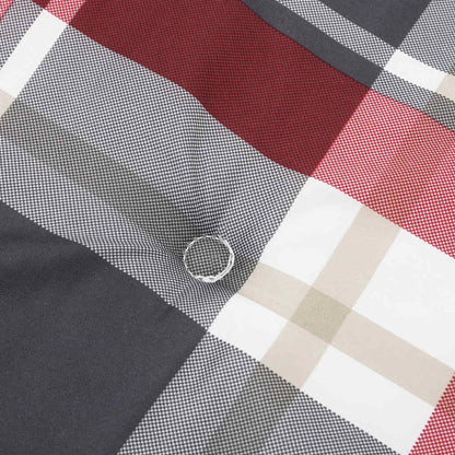 Cuscino per Panca a Quadri Rossi 150x50x4 cm Tessuto Oxford | homemem39
