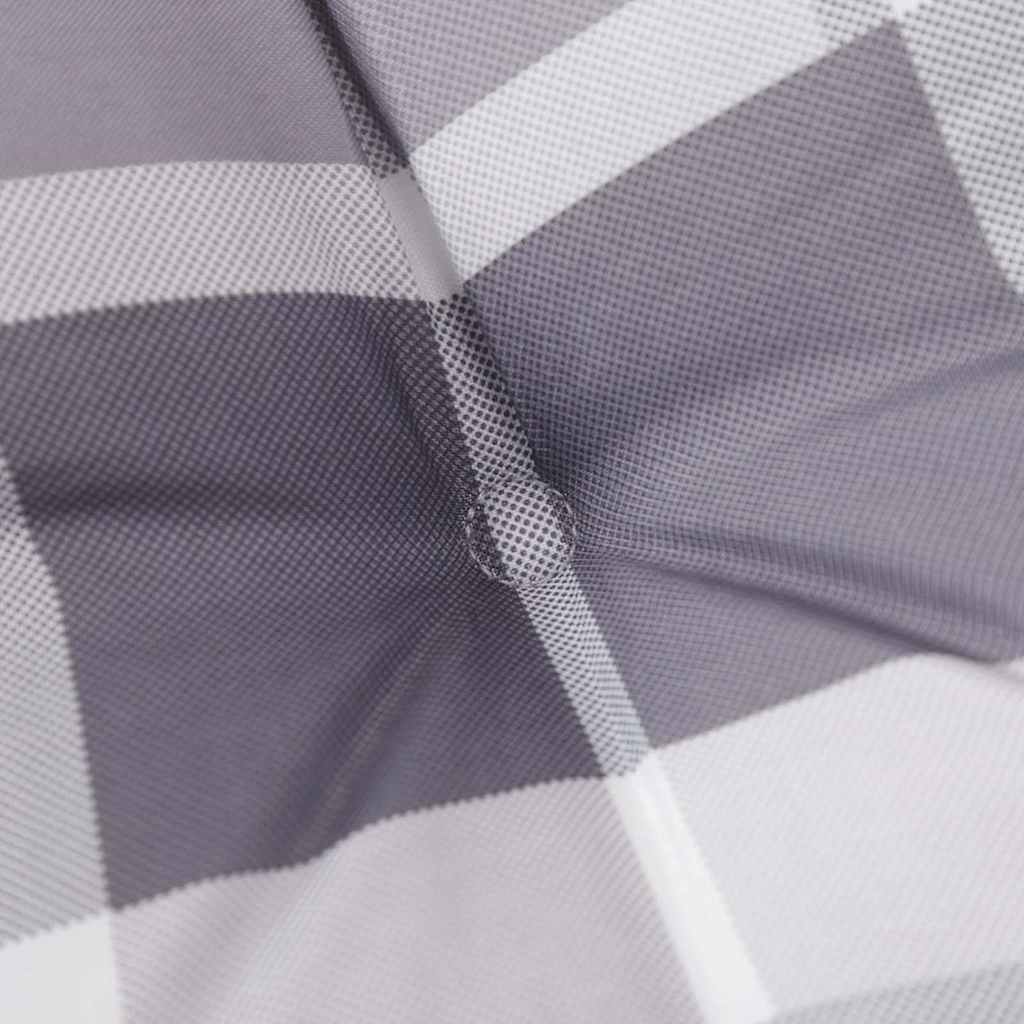 Cuscino per Panca a Quadri Grigi 150x50x4 cm Tessuto Oxford | homemem39