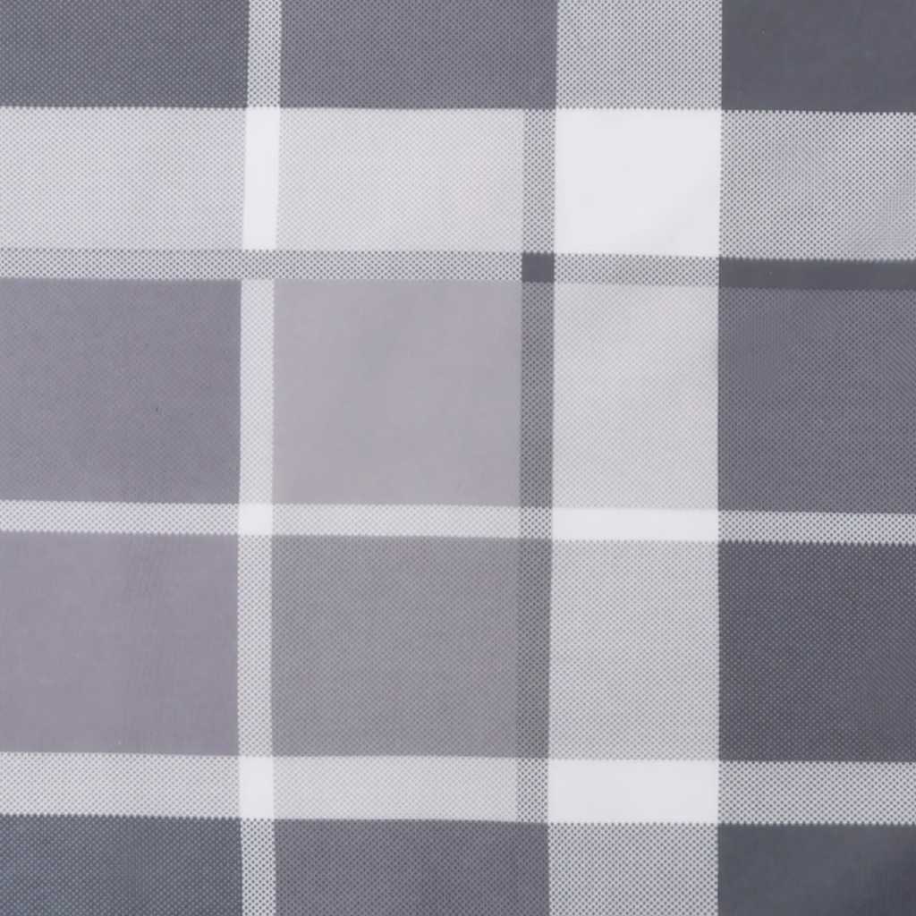 Cuscino per Panca a Quadri Grigi 180x50x4 cm Tessuto Oxford | homemem39