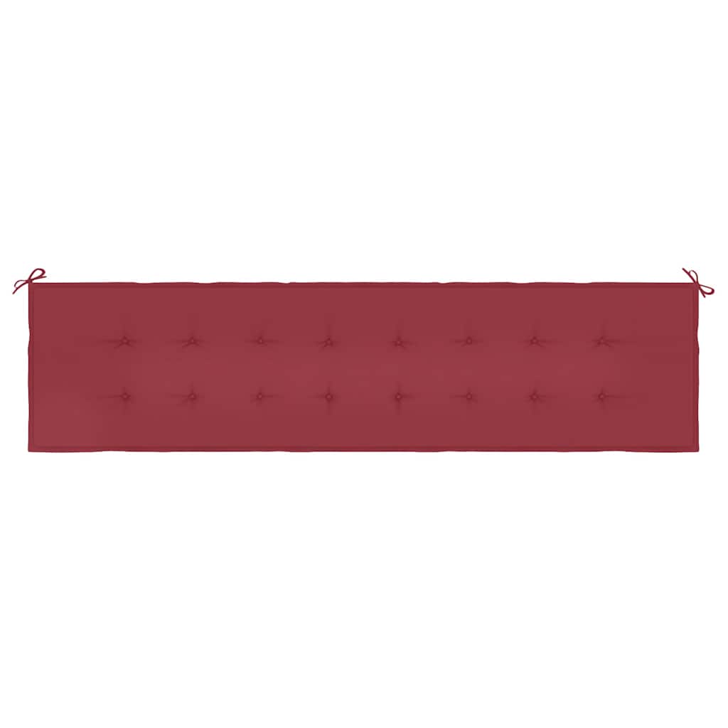 Cuscino per Panca Rosso Vino 200x50x3 cm in Tessuto Oxford