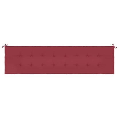 Cuscino per Panca Rosso Vino 200x50x3 cm in Tessuto Oxford